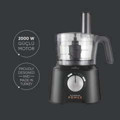 Karaca Mastermaid Power Multifunctional 10 in 1 Shiny Black Gıda Hazırlama Seti