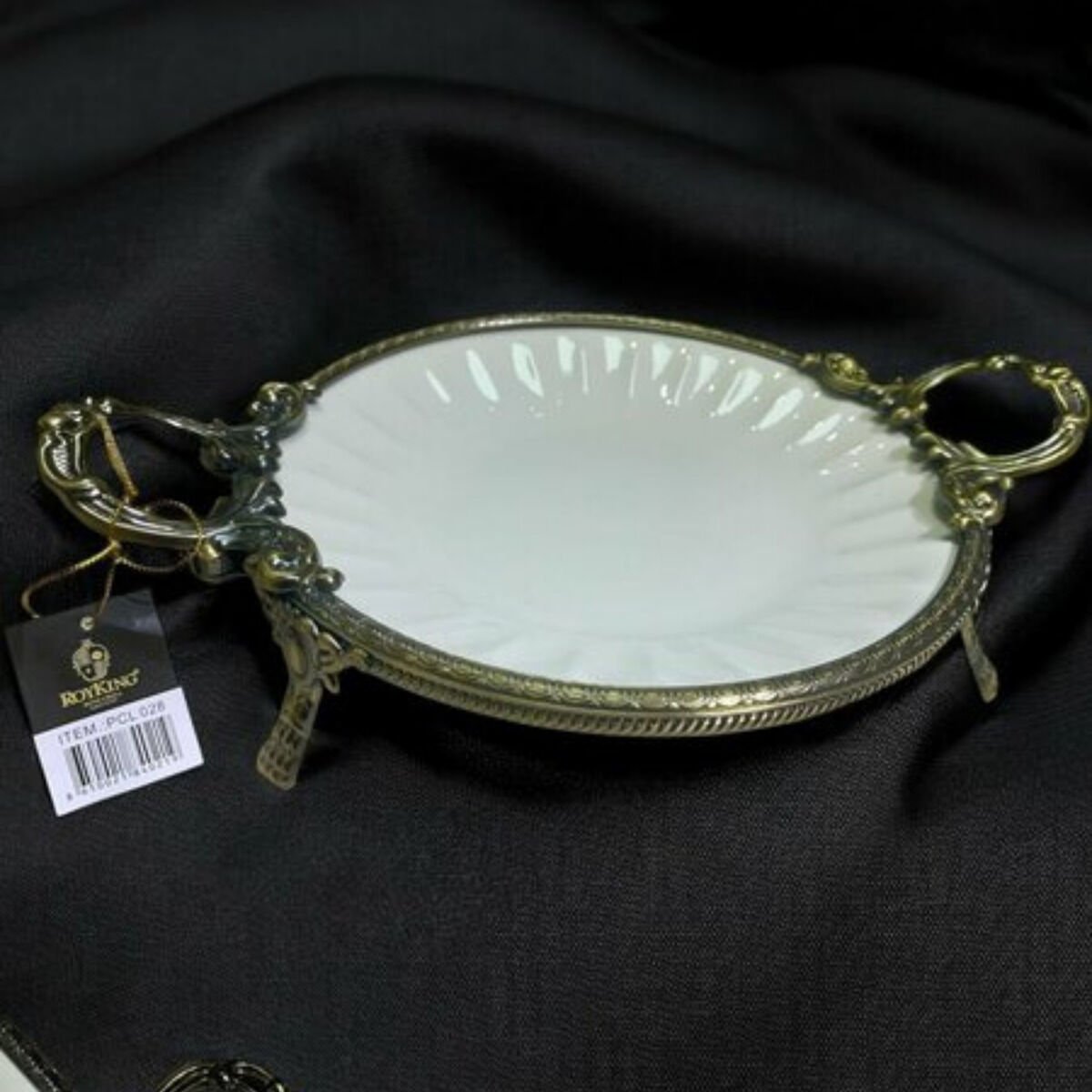 Royking Elegance Yuvarlak Sunum Tabak Antique 41 CM