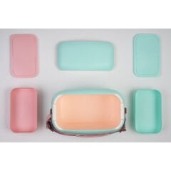 Polarbox Cooler Bag Verde Agua Rosa Pop 6L Termos Çanta