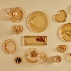 Karaca Glory Amber Cam Şekerlik 17 cm