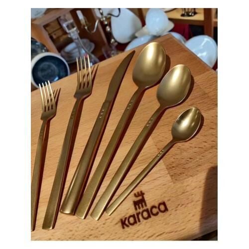 Karaca Starbeat Mat Gold 72 Parça Çatal kaşık Bıçak Takımı