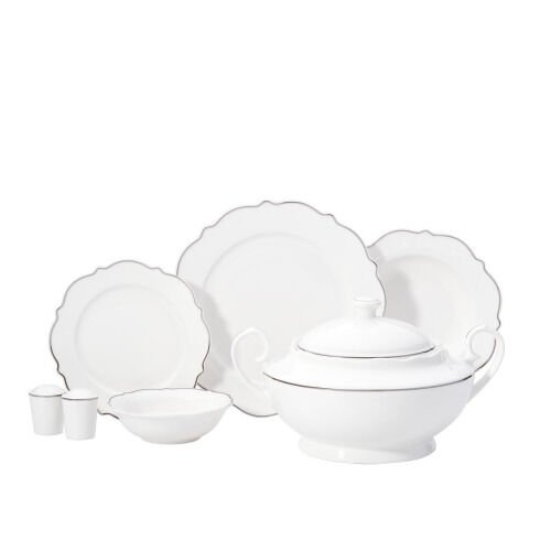 Korkmaz Eliza Collection 60 Parça Platin Yemek Takımı A8248