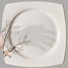 Karaca Square Bone Autumn 53 Parça 12 Kişilik Yemek Takımı Gold