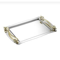 Tiamo İnna Çelik Çay Tepsi Gold 18/10 ( 34 Cm * 52 Cm )