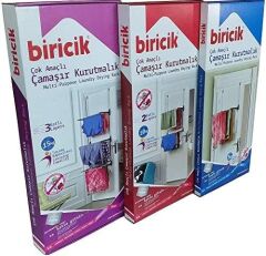Biricik 3 Katlı Çok Amaçlı Kapı Arkası Çamaşır Askılığı