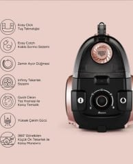 Karaca Vantuz High Force Rosegold Elektrikli Süpürge