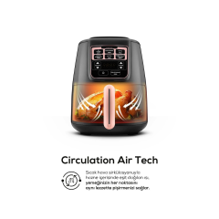 Karaca Air Pro Cook XL 2 in 1 Konuşan Airfryer Rosegold