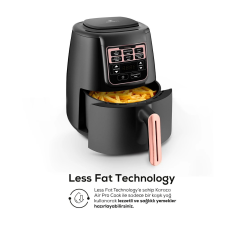 Karaca Air Pro Cook XL 2 in 1 Konuşan Airfryer Rosegold