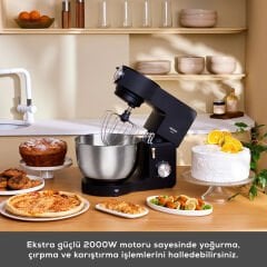 Karaca Multichef Ultra 2000W 7 Litre Stand Mikser Mutfak Şefi Black (Kıyma Çekme/Sucuk-Sosis/İçli Köfte Aparatlı)