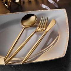 Aryıldız Versay Gold 36 Parça 6 Kişilik Çatal Kaşık Bıçak Takımı