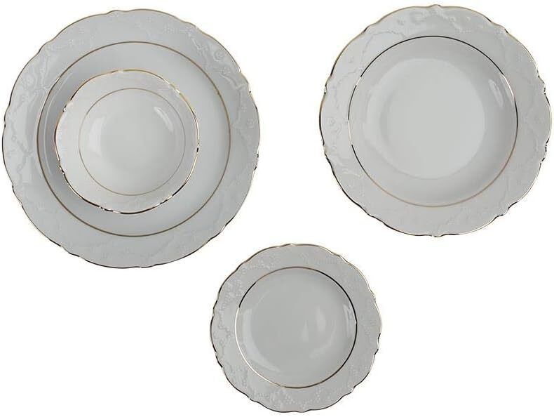 Porland Queen Altın Yaldız 24 Parça Yemek Takımı