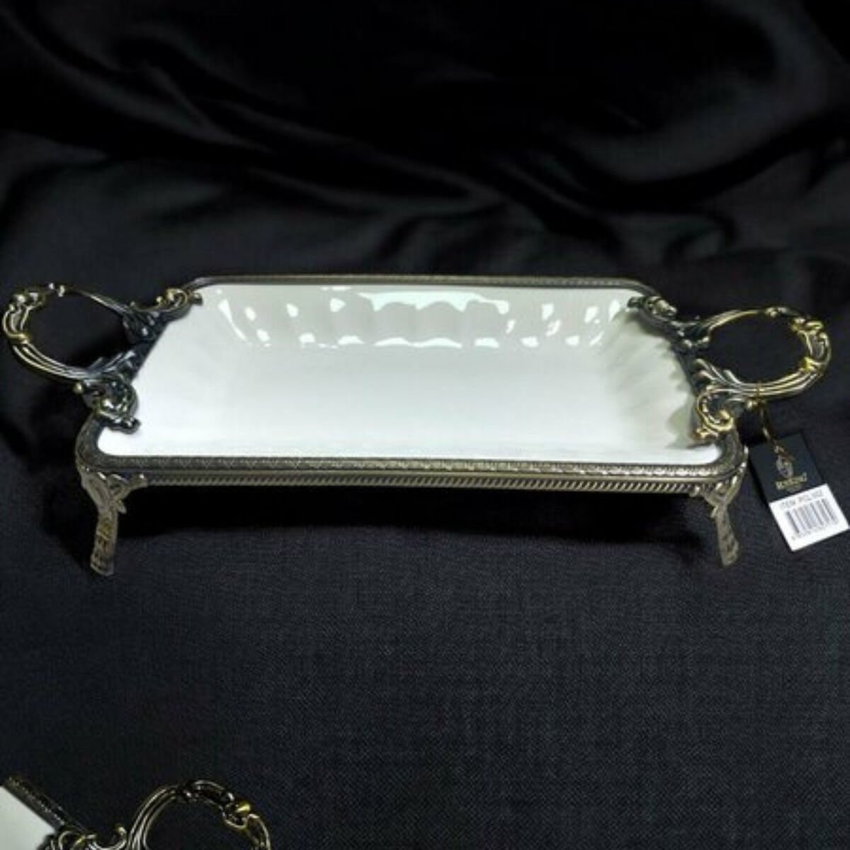 Royking Elegance Dikdörtgen Sunum Tabak Antıque Model 41 CM