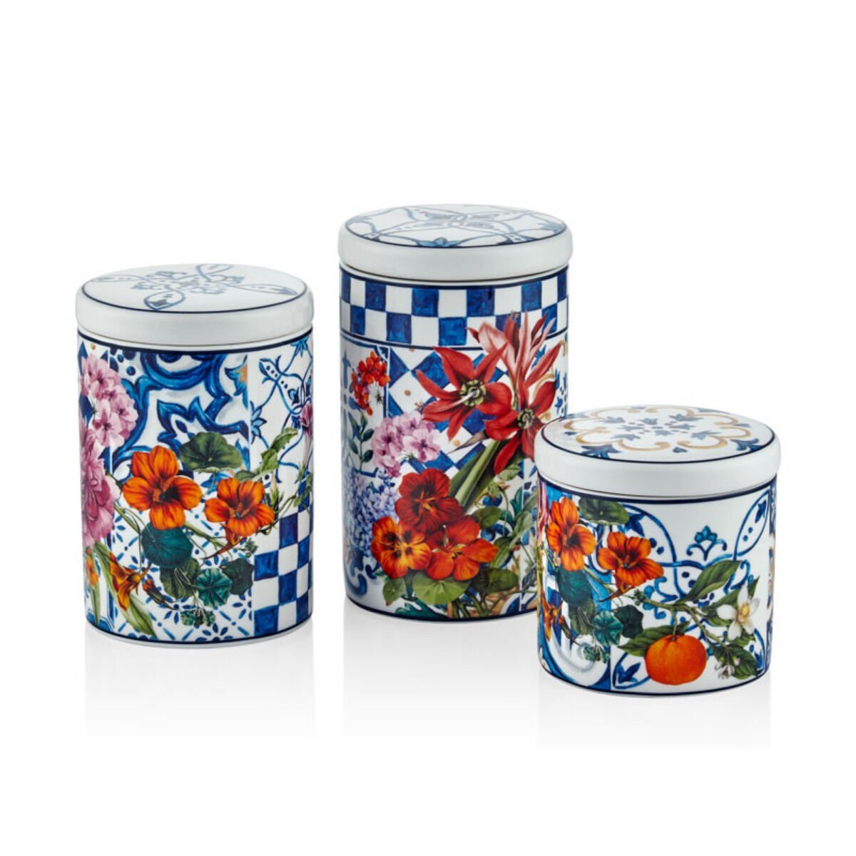 ITALY GARDEN 3LU KAVANOZ SETI 16CM 13,8CM 10CM