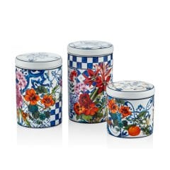 ITALY GARDEN 3LU KAVANOZ SETI 16CM 13,8CM 10CM