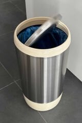 Primanova Lima 30 Lt Banyo Mutfak Ofis Çöp Kovası Bej