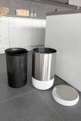 Primanova Lima 20 Lt Mutfak Banyo Ofis Çöp Kovası Iç Kovalı Beyaz