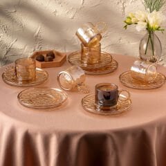 Emsan Çifte Kavrulmuş 100 ml 6'lı Kahve Fincan Takımı