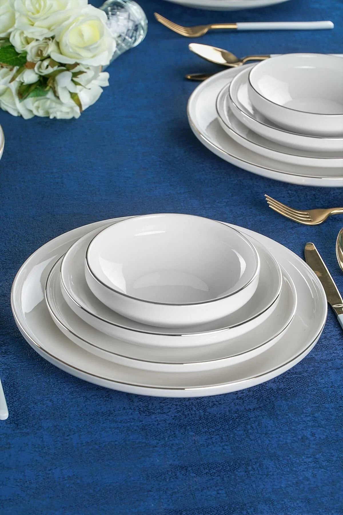 Acar Semazen Silver 24 Parça Yemek Takımı