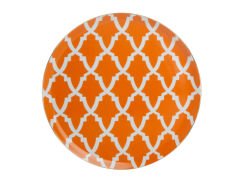 Porland Morocco Desen3 Turuncu Düz Tabak 28cm