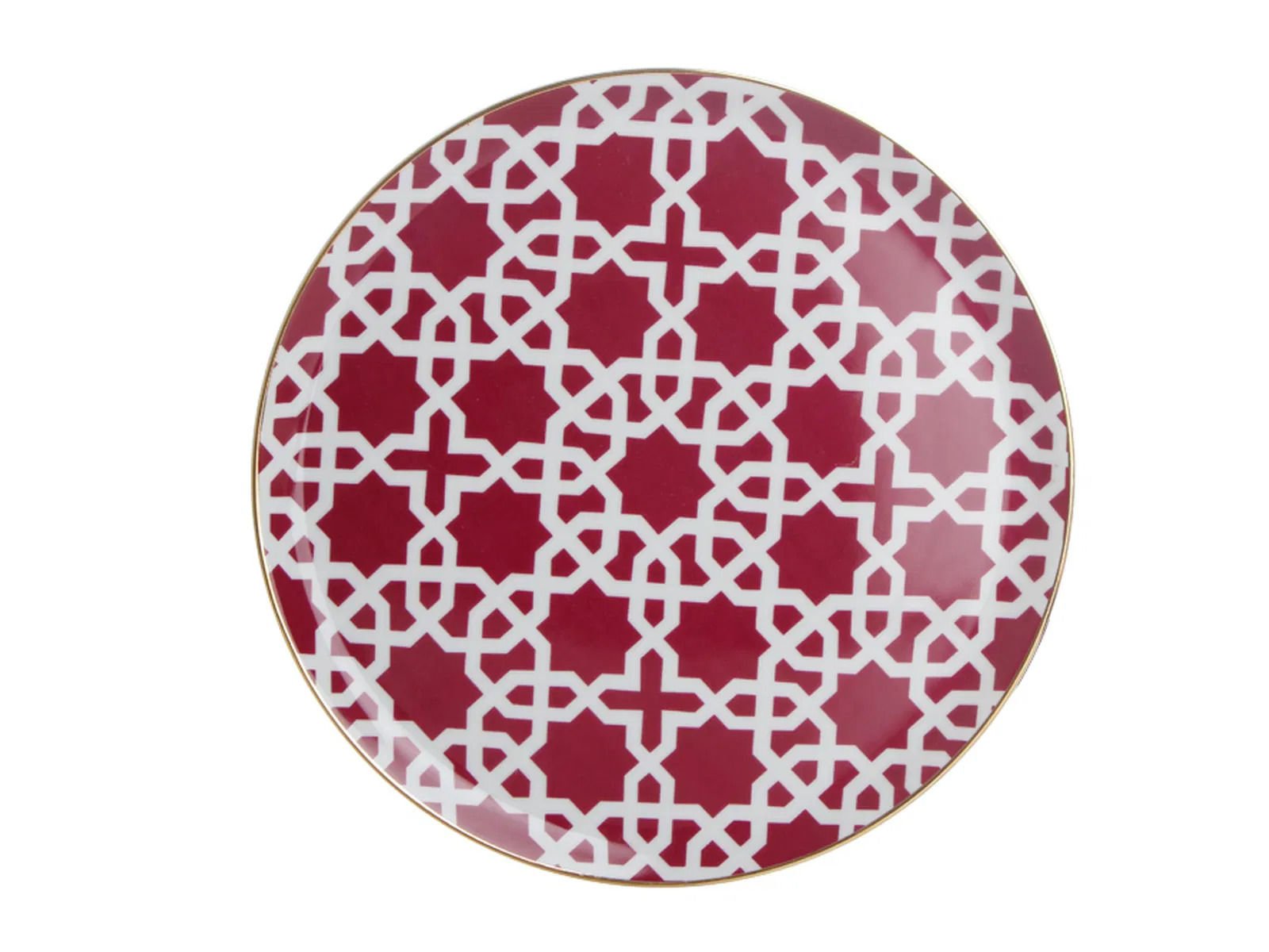 Porland Morocco Desen5 Fuşya Düz Tabak 28cm