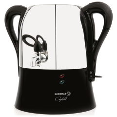 Korkmaz A341-04 Çaykolik Semaver Çay Makinesi - Siyah - 3 lt