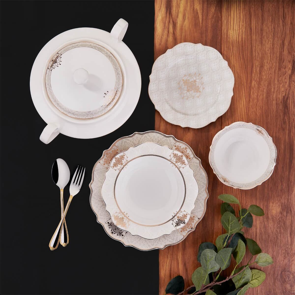 Korkmaz Eliza Collection 60 Parça Yuvarlak Yemek Tkm A8239