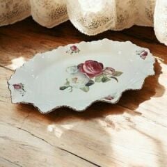 ROYKİNG ROSE OVAL SUNUM TABAK 33 CM
