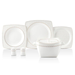Korkmaz A8447 Bone Selection 60 Parça Kare Yemek Takımı
