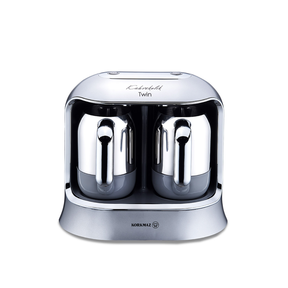 Korkmaz Kahvekolik Twin Kahve Makinesi Inox Krom A861-06