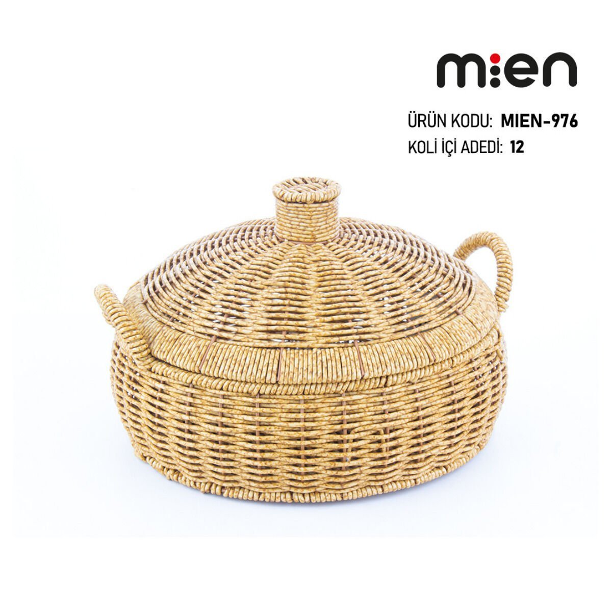 MİEN RATTAN KAPAKLI BÜYÜK SEPET