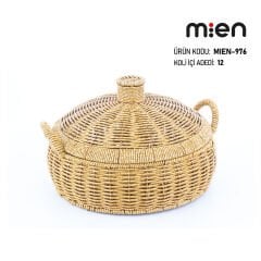 MİEN RATTAN KAPAKLI BÜYÜK SEPET