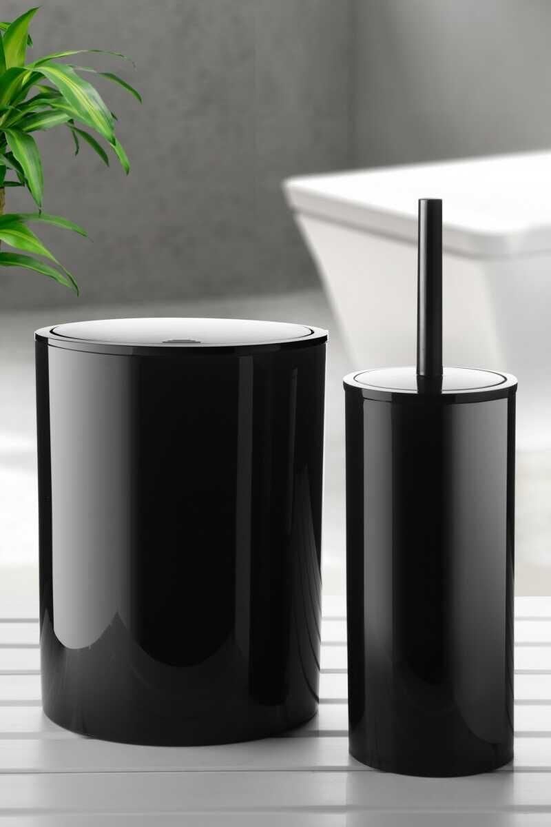 Primanova Flores 2'li Banyo Seti - Siyah