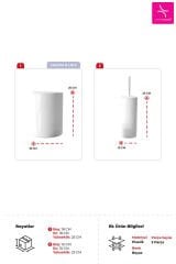 Primanova Flores 2'li Banyo Seti - Beyaz