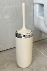 Primanova Lima Tuvalet Fırçası Krom Dekorlu Bej