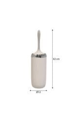 Primanova Lima Tuvalet Fırçası Krom Dekorlu Bej