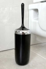 Primanova Lima Tuvalet Fırçası Krom Dekorlu Siyah