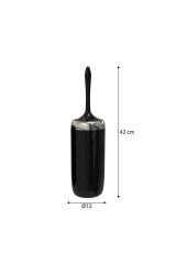 Primanova Lima Tuvalet Fırçası Krom Dekorlu Siyah