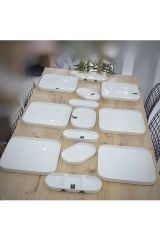ACAR Bone Porselen 23'5 Cm Kare Servis Tabağı