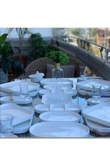 ACAR Bone Porselen 23'5 Cm Kare Servis Tabağı