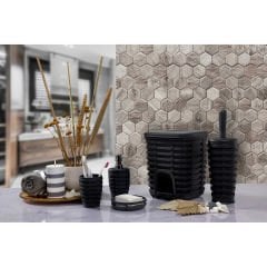 Primanova Palm 5 Li Banyo Seti Kahverengi(plastik)