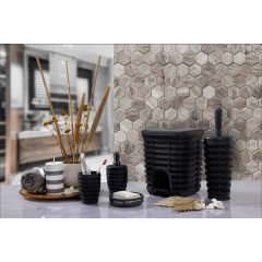 Primanova Palm 5 Li Banyo Seti Gri (plastik)