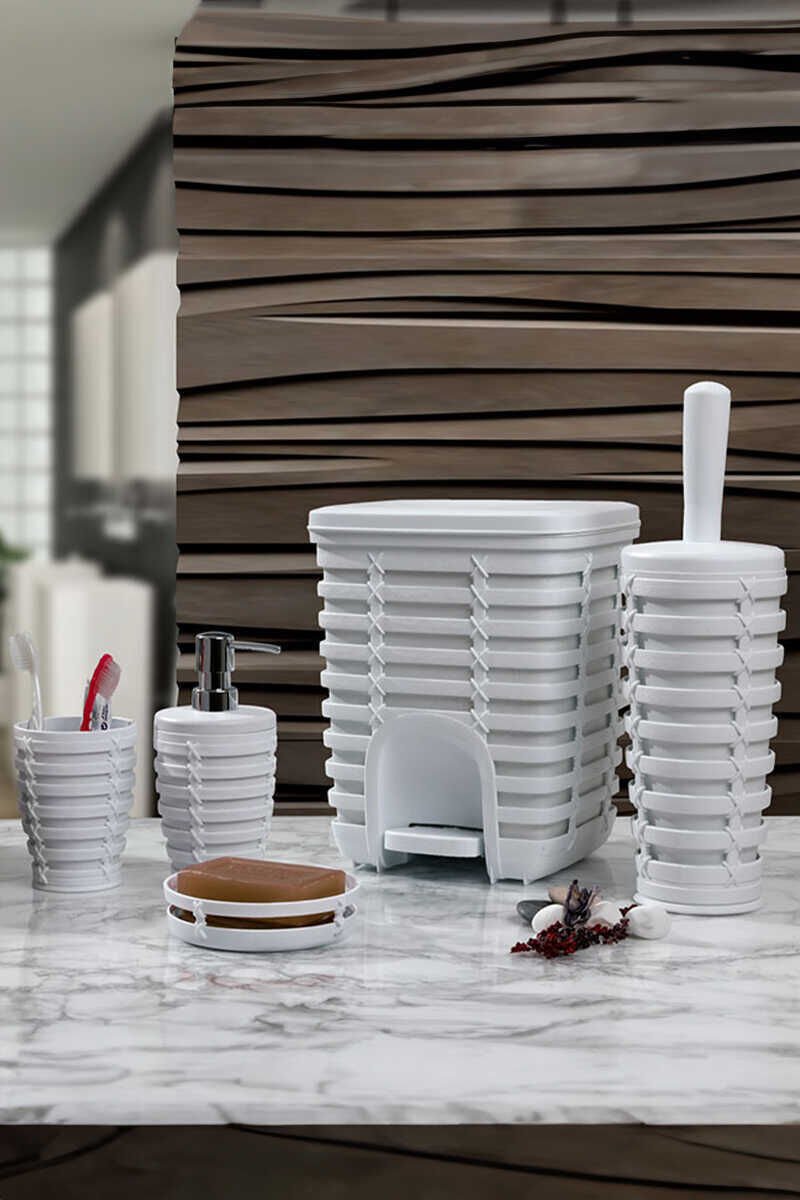 Primanova Palm 5 Li Banyo Seti / Beyaz