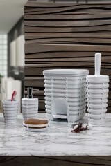 Primanova Palm 5 Li Banyo Seti / Beyaz
