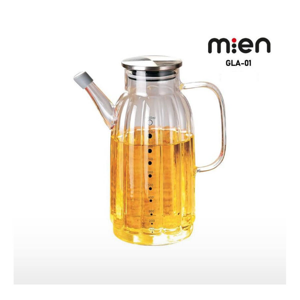 MİEN 1000ML METAL KAPAKLI BOROSİLİKAT CAM YAĞDANLIK