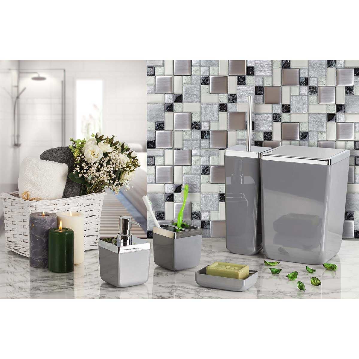 Primanova Toskana Gri 5 Li Banyo Seti (akrilik)