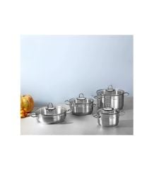 Hascevher Arbel 8 Pcs Çelik Tencere Seti