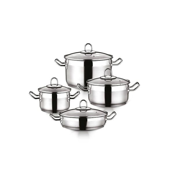 Hascevher Arbel 8 Pcs Çelik Tencere Seti