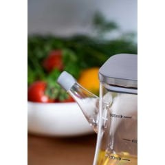 MİEN 1000ML BOROSİLİKAT CAM METAL KAPAKLI YAĞLIK