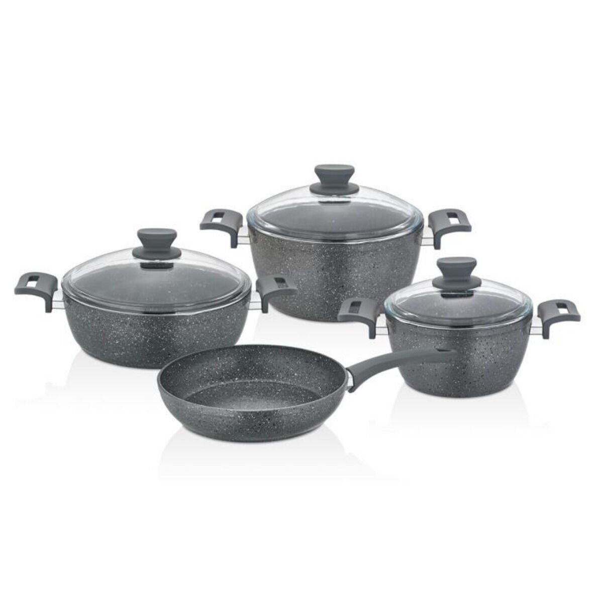 Esra Sonessa 4 mm Granit 7 Parça Tencere Seti