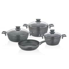 Esra Sonessa 4 mm Granit 7 Parça Tencere Seti